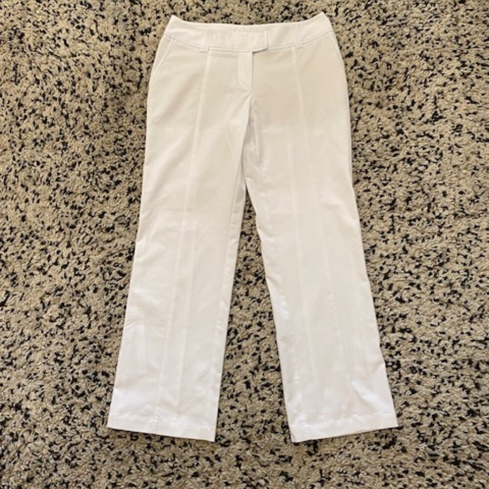 Adidas Climalite Convertble Golf/ sport pants. Full length/ cropped white Size 8